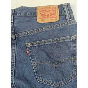 Levi's 550 Tapered Leg Dark Blue Mens Jeans Size 34